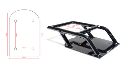 Fatboy rear rack adapter dimensions diagram