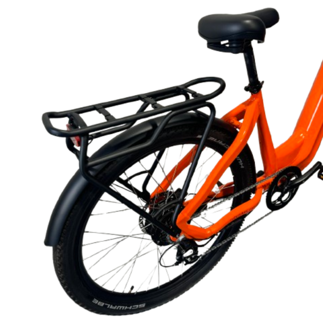 Ryder Maxximus Step-Thru Commuter E-Bike rear angle | Grace & Pace Electric Bikes