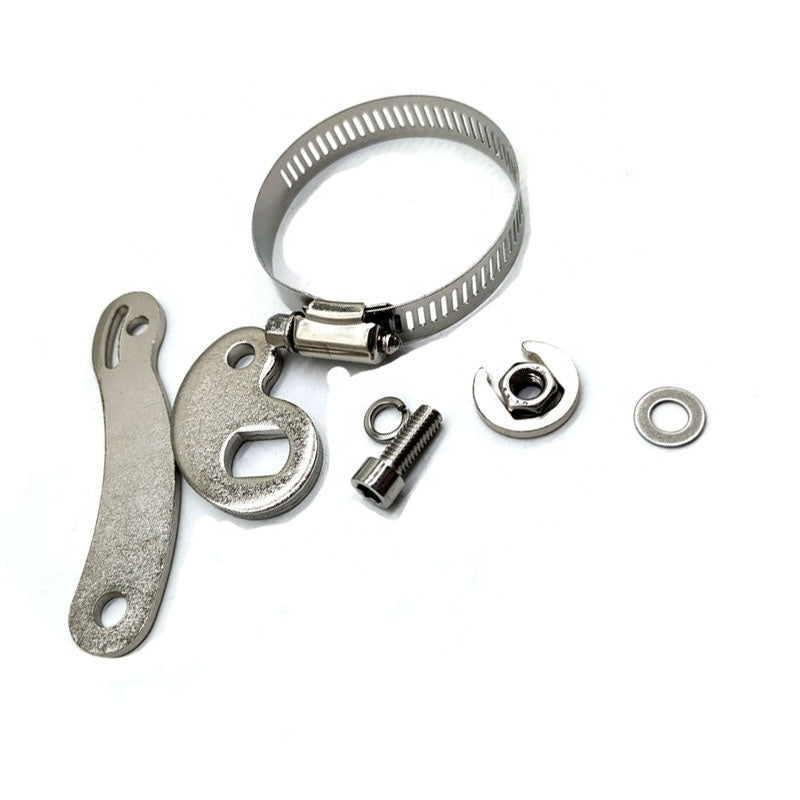 E-bike torque arm hose clamp mount