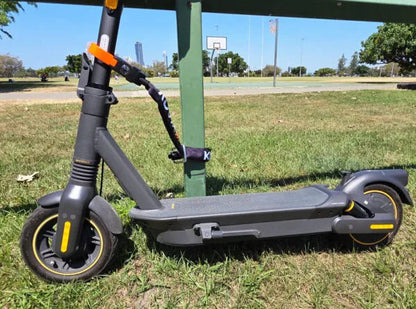 Kovix Scorpion alarm chain lock in use | Grace & Pace Electric Bikes