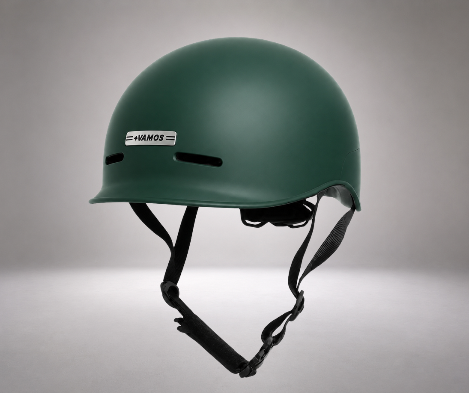 Vamos Bike Helmet in green - Grace and Pace Electric Bikes Alphington