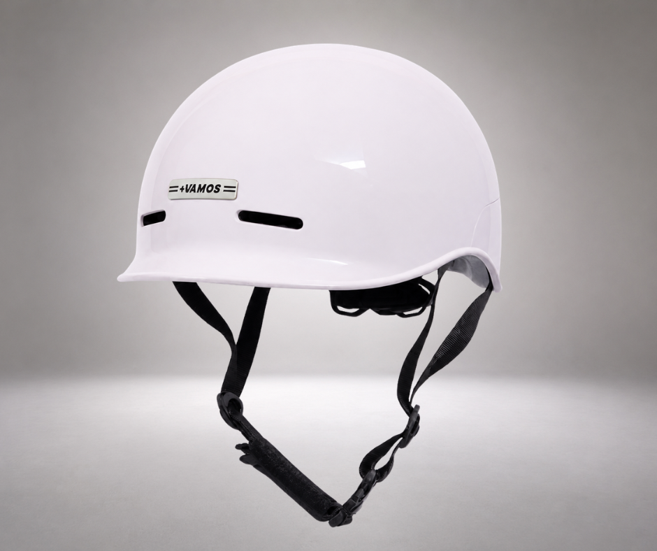 Vamos Bike Helmet in white - Grace and Pace Electric Bikes Alphington