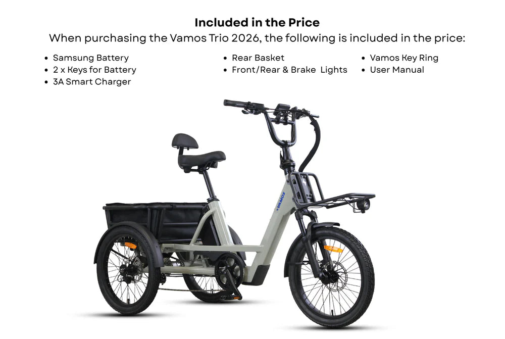 Vamos Trio 3-Wheel Electric Trike – view 4 | Grace & Pace Electric Bikes