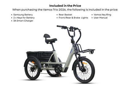 Vamos Trio 3-Wheel Electric Trike – view 4 | Grace & Pace Electric Bikes