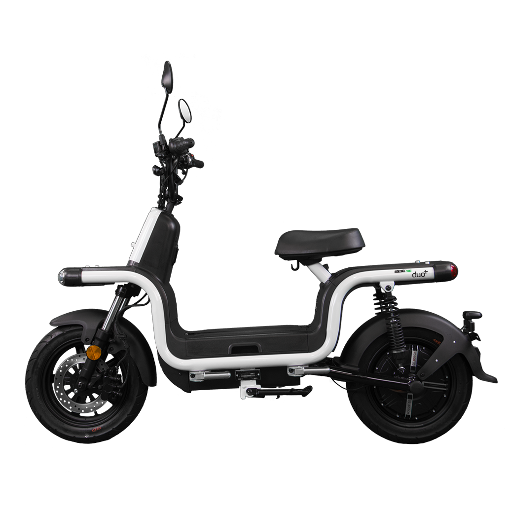 Benzina Zero Duo+ Electric Moped - White