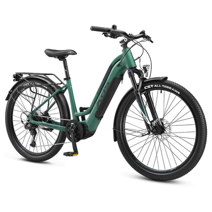 XDS Advance 600 Step-Thru Electric Bike in Gloss Forest Green