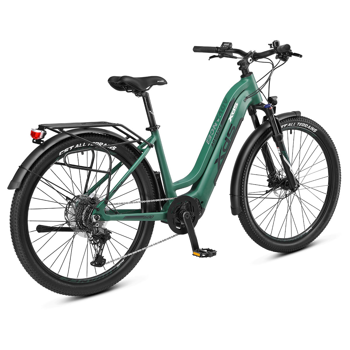 XDS Advance 600 Step-Thru Electric Bike Gloss Forest Green detail