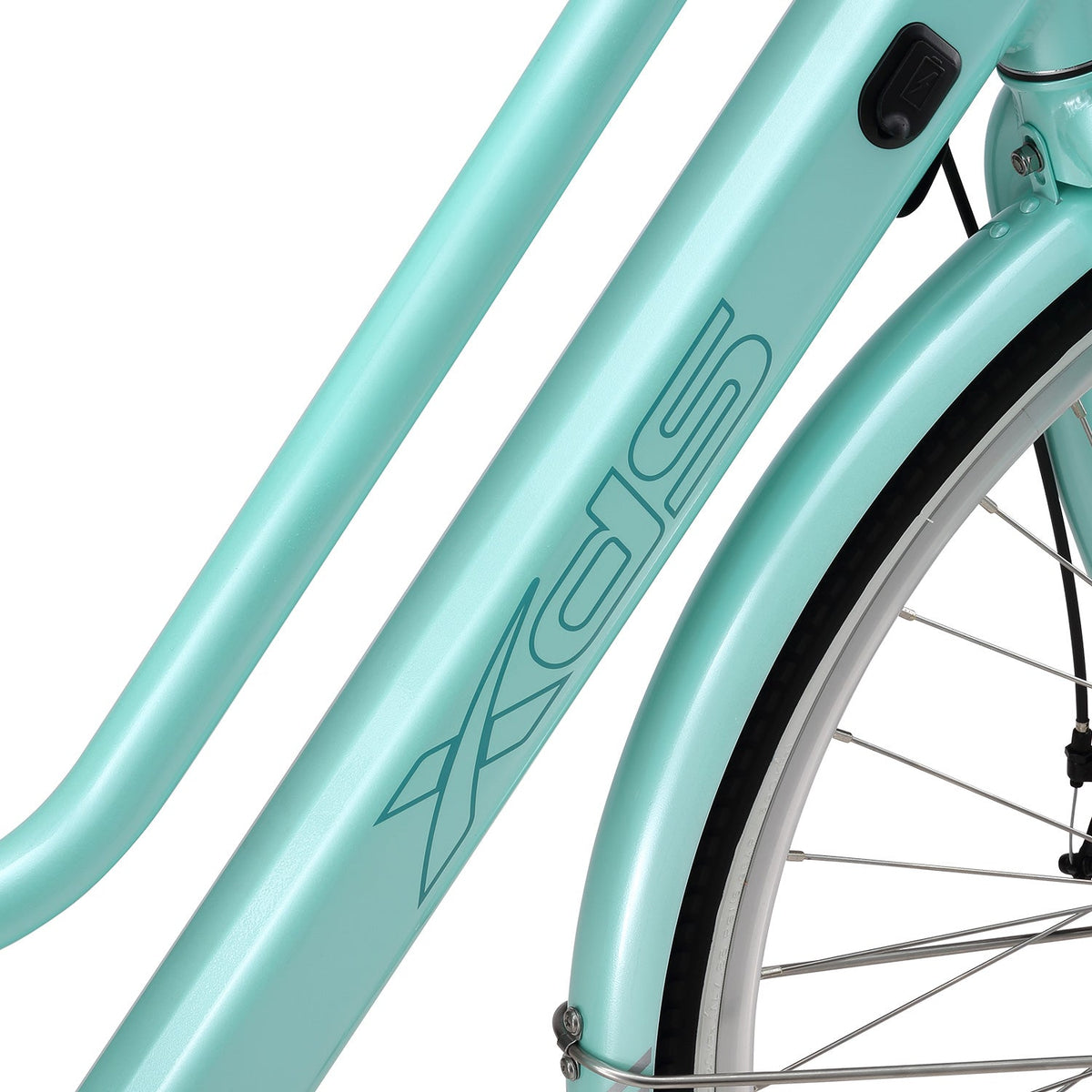 XDS E-Conic S2 Electric Bike Mint basket and front end