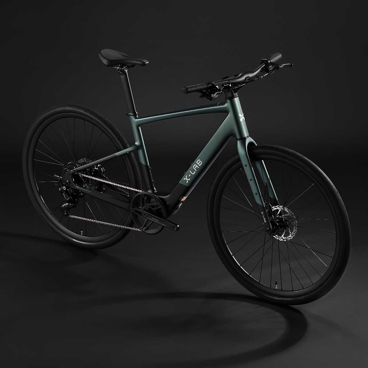 XDS X-Lab SP5+ Electric Commuter Bike Pinecrest Green detail