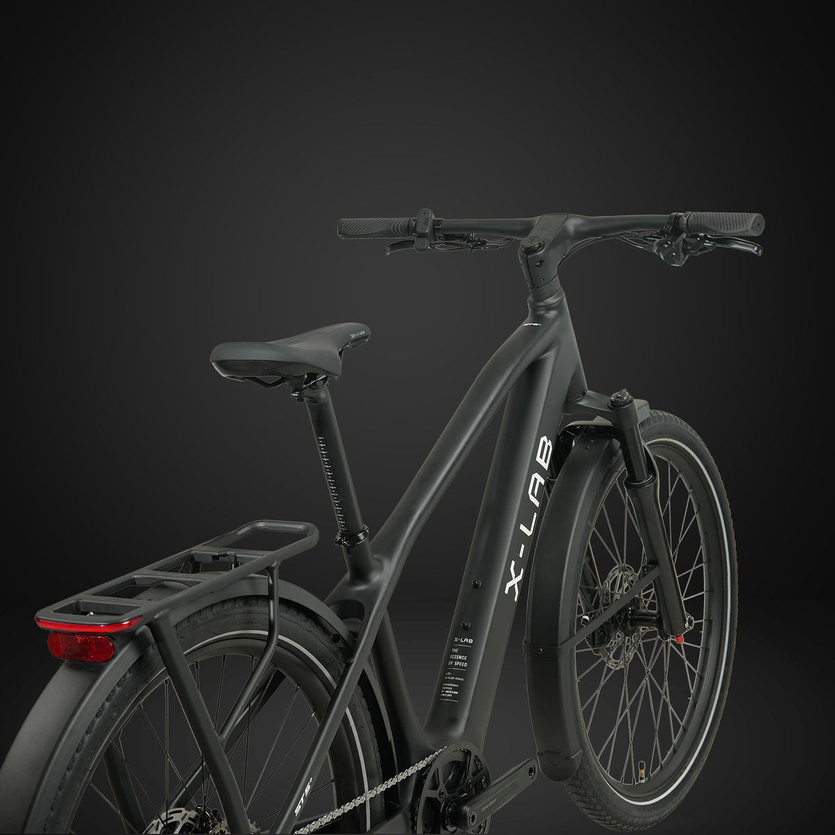XDS X-Lab ST5+ Electric Commuter Bike Nightfall Black drivetrain
