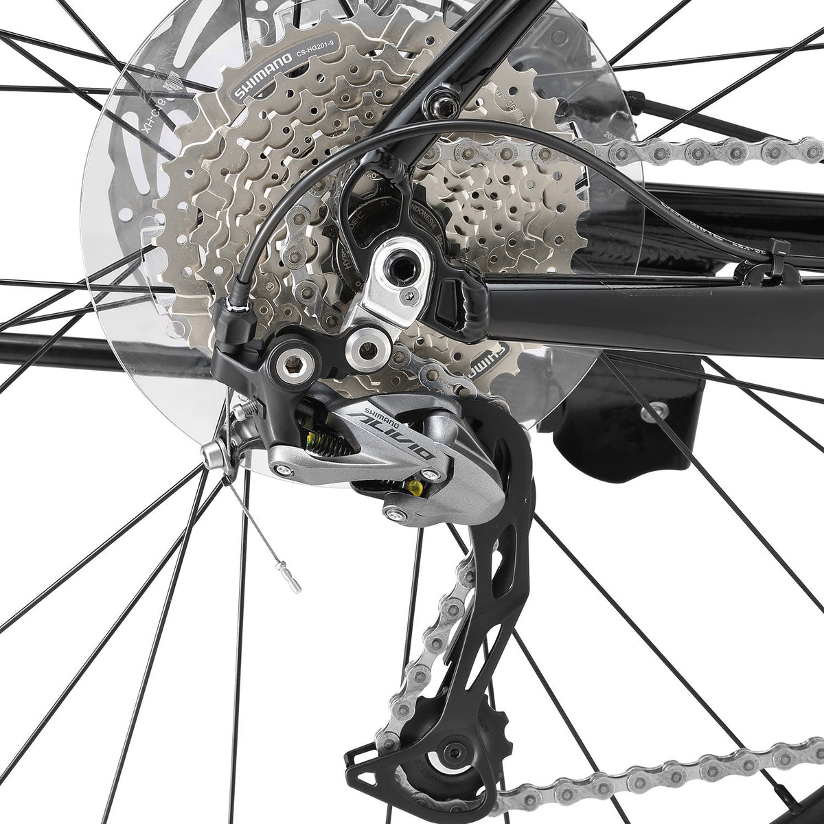 XDS E-Street Electric Bike Forest drivetrain