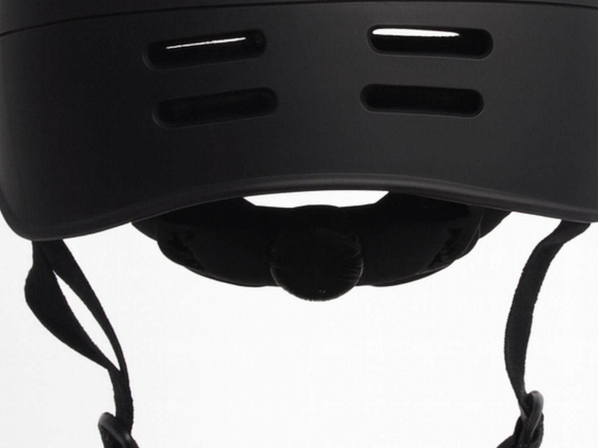 Vamos Bike Helmet black adjustable rear fit dial detail