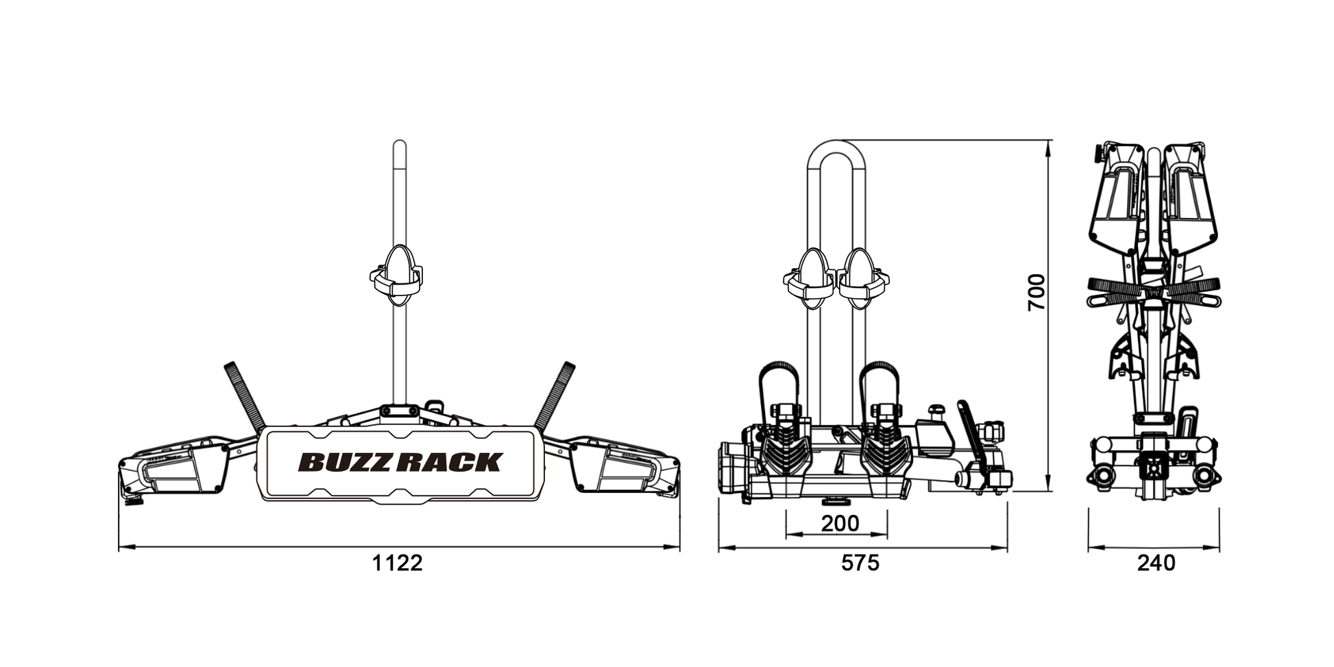 Buzzrack Eazzy 2 dimensions diagram