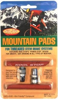 Kool Stop MT salmon threaded brake pads