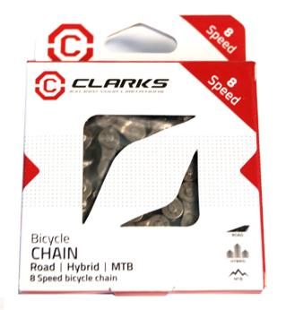 Clarks 8-speed e-bike chain silver 136 links