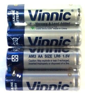 AA alkaline batteries 1.5V 4 pack