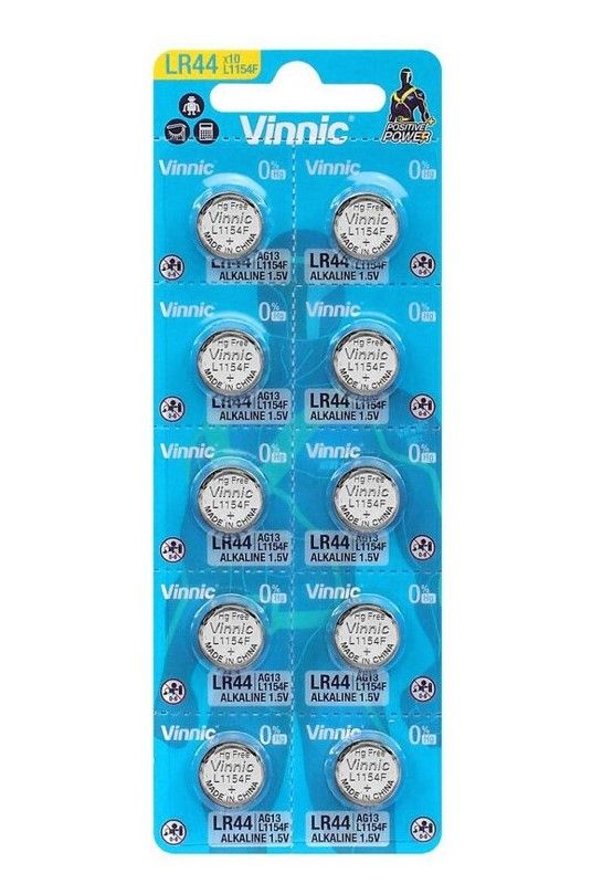 LR44 button cell batteries card of 10