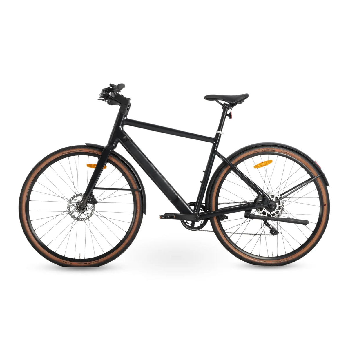 Ridewave Glide road e-bike matte black, angled side view