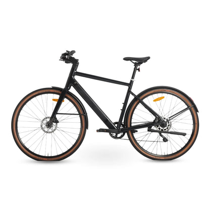 Ridewave Glide road e-bike matte black, angled side view