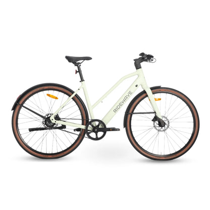 Ridewave Glide low-step e-bike in mint, side view