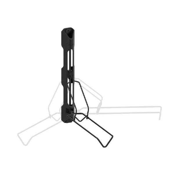Skwiki swivel bike wall hanger holding a bike by the front wheel