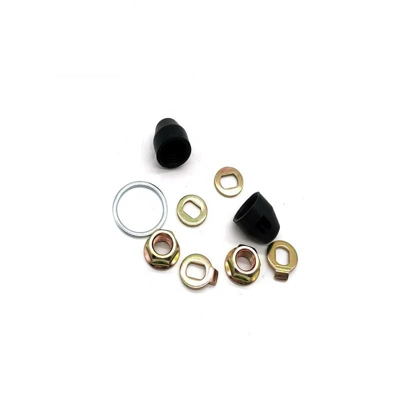 M14 e-bike axle nut set with rubber covers