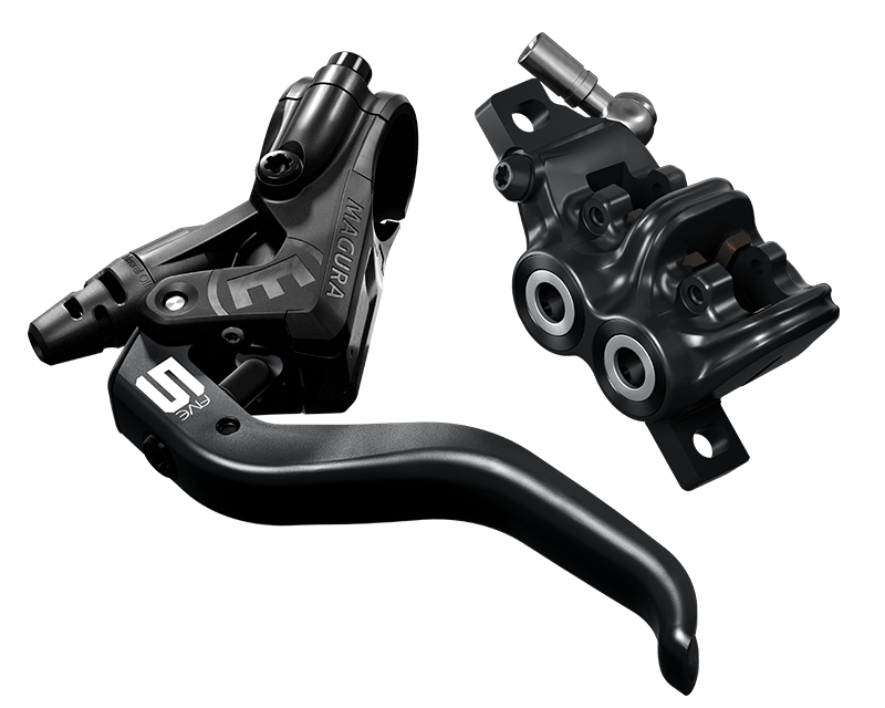 Magura MT5 4-piston hydraulic disc brake with 2-finger lever