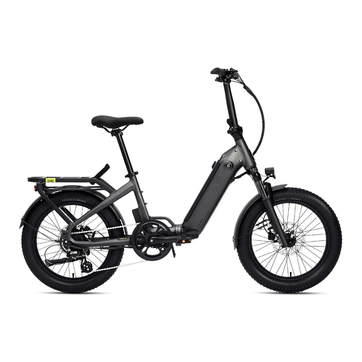 Ridewave Miniwave folding e-bike in graphite, side view
