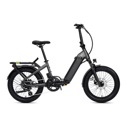 Ridewave Miniwave folding e-bike in graphite, side view