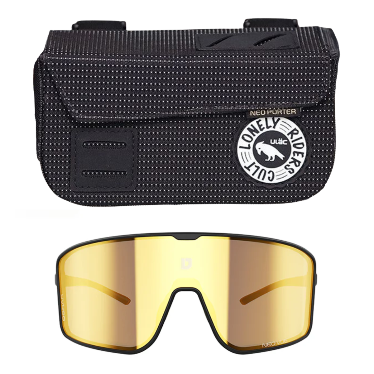 Ulac Otaku photochromic sunglasses Black/Gold with case