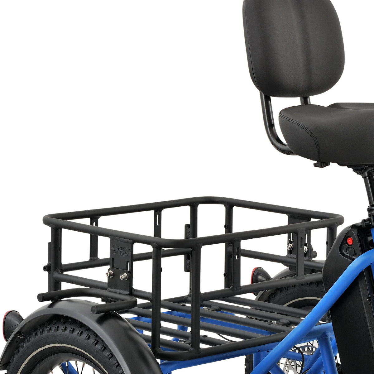 Ridewave Koala electric trike rear cargo basket close-up