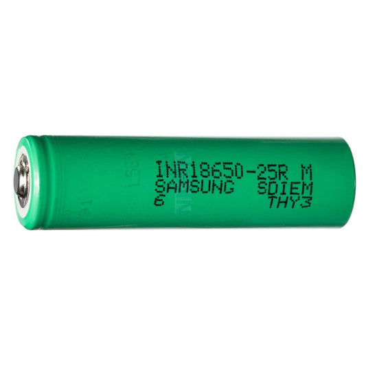 Samsung 25R 18650 2500mAh 8A - Button Top Battery