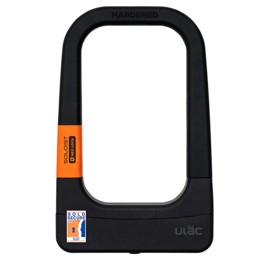 Ulac Soloist Pro CX1 steel U-lock in black and orange
