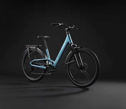XDS X-Lab ST5+ LS Step Through Electric Bike Aether Sky Blue side view