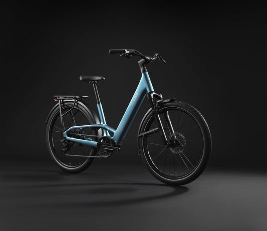 XDS X-Lab ST5+ LS Step Through Electric Bike Aether Sky Blue side view