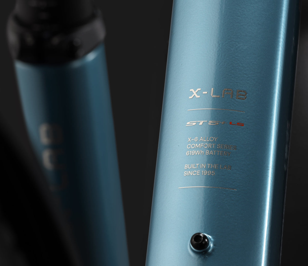XDS X-Lab ST5+ LS Step Through Electric Bike Aether Sky Blue front view