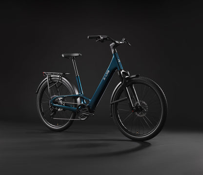 XDS X-Lab ST5+ LS Step Through Electric Bike Deep Current Blue side view