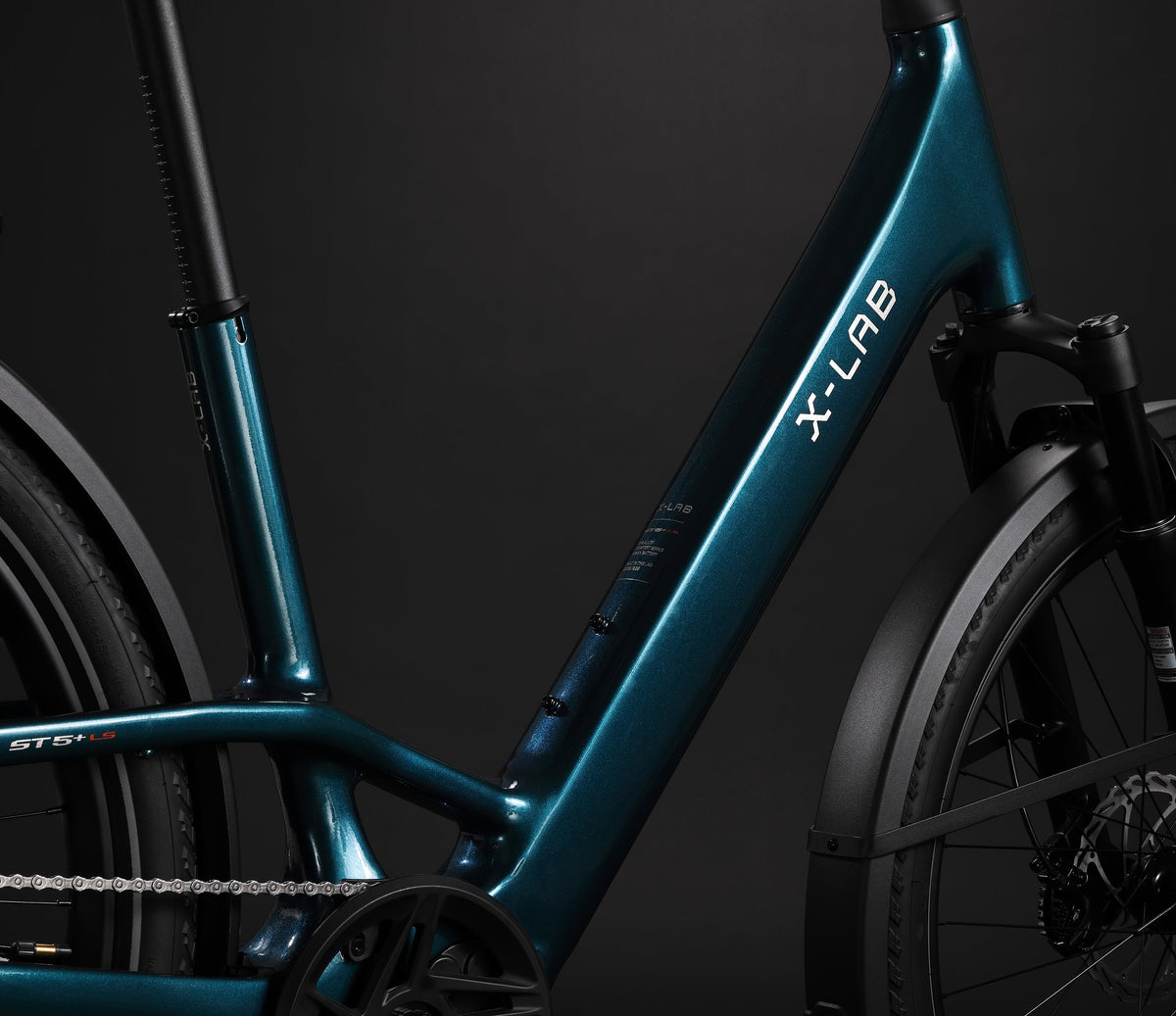 XDS X-Lab ST5+ LS Step Through Electric Bike Deep Current Blue rear rack