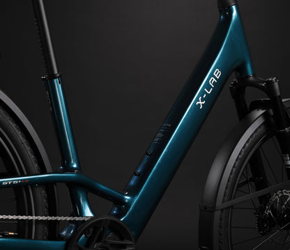 XDS X-Lab ST5+ LS Step Through Electric Bike Deep Current Blue rear rack