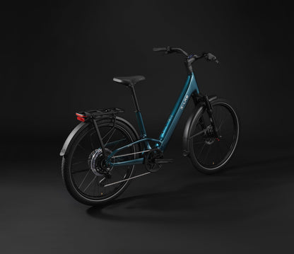 XDS X-Lab ST5+ LS Step Through Electric Bike Deep Current Blue front view
