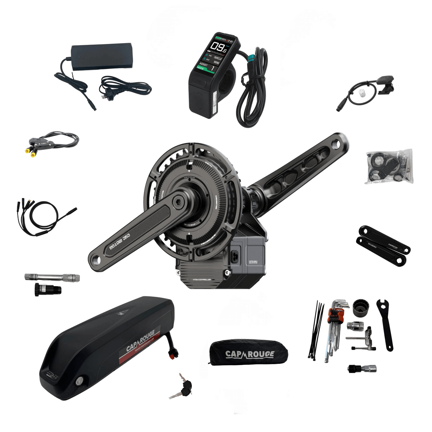Street Legal CYC Photon Gen 2 Mid Drive eBike Conversion Kit 68-83mm With 15AH Samsung Battery - Image 2