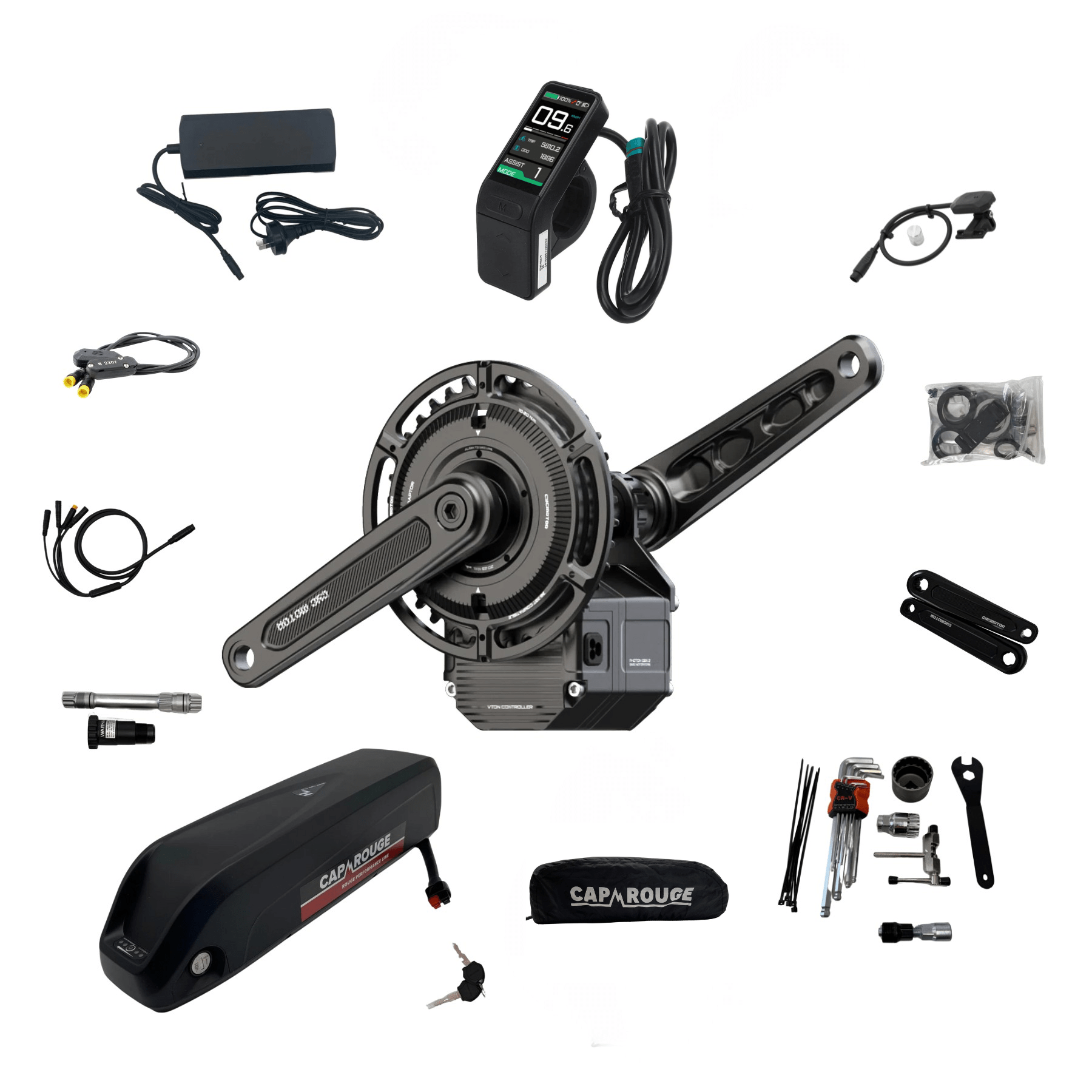 Street Legal CYC Photon Gen 2 Mid Drive eBike Conversion Kit 68-83mm With 15AH Samsung Battery - Image 2