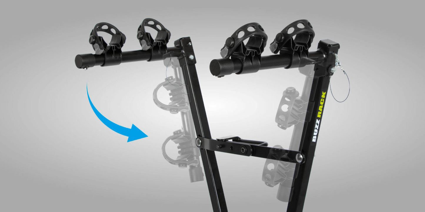 Buzzrack V-Buzz fitted to vehicle tow ball